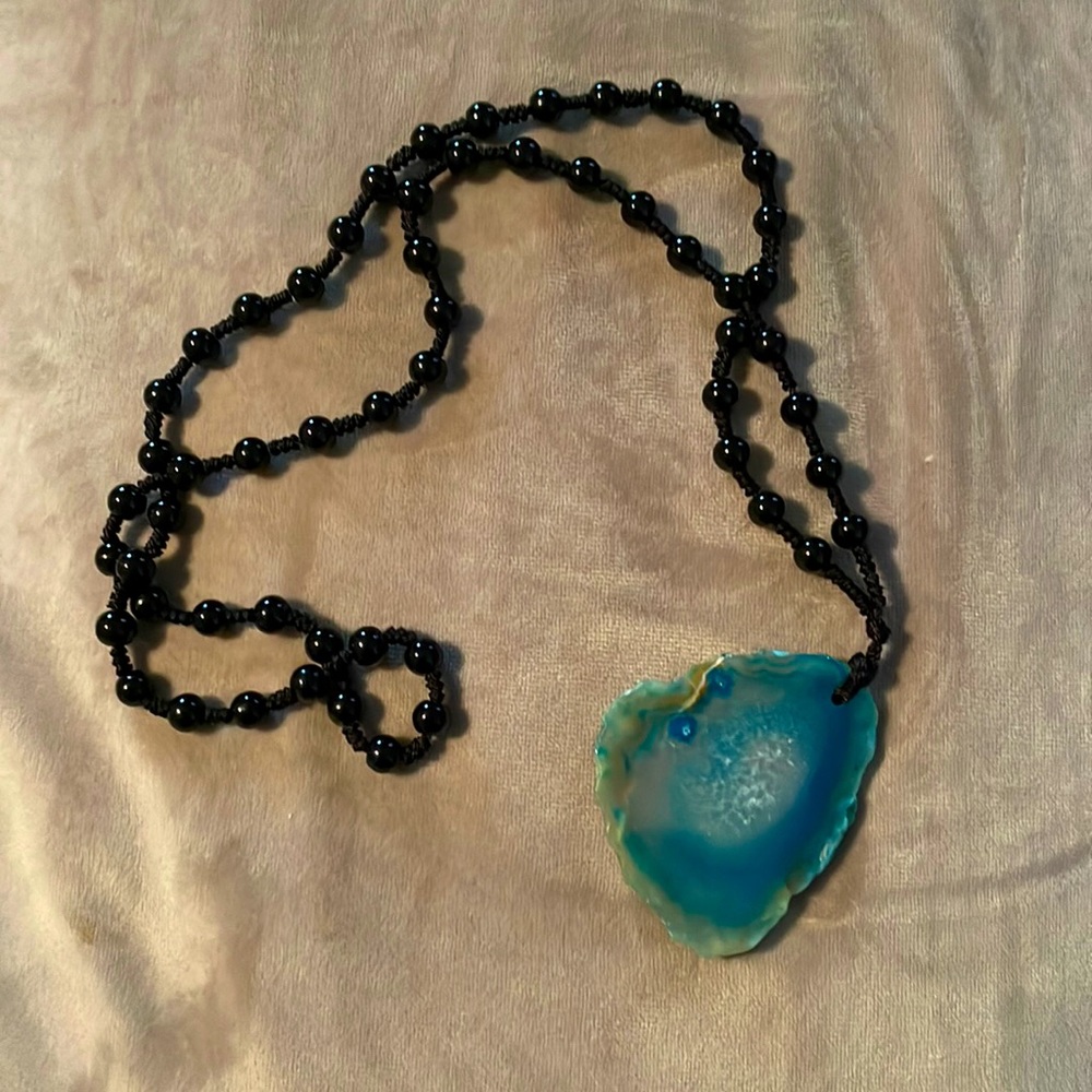 Blue Agate Necklace from Mindful Souls subscription box